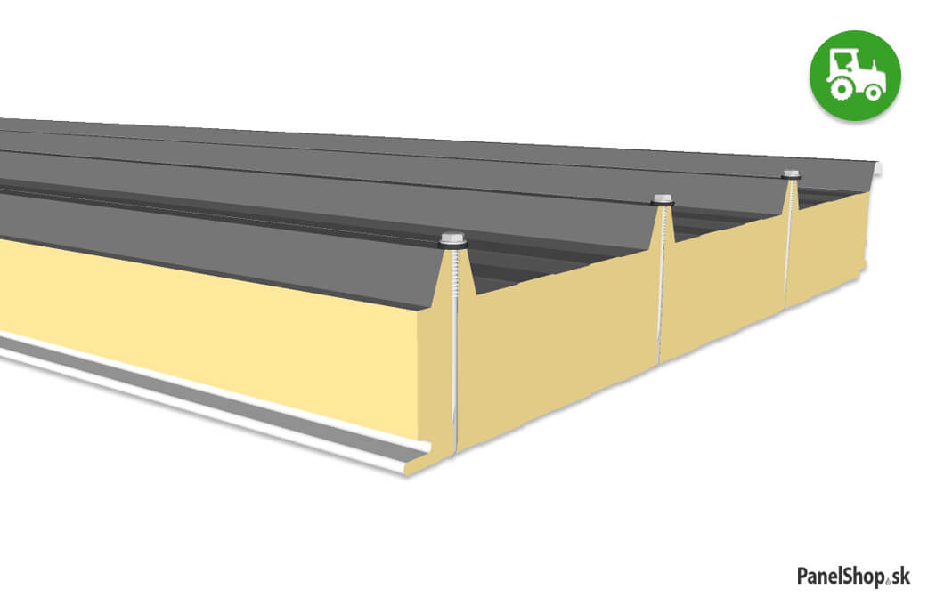 PUR / PIR roof panel (visible joint, farm) Product code: SP011