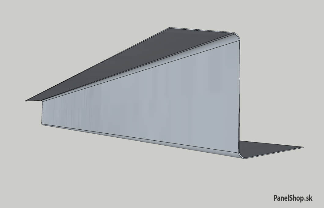 Plate sheeting - Bottom gutter Z profile Product code: PO18