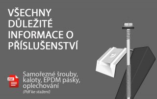 Dulezite informace o prislusenstvi ke stazeni v PDF