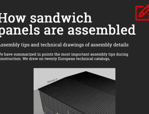 How sandwich panels are assembled + technical drawings