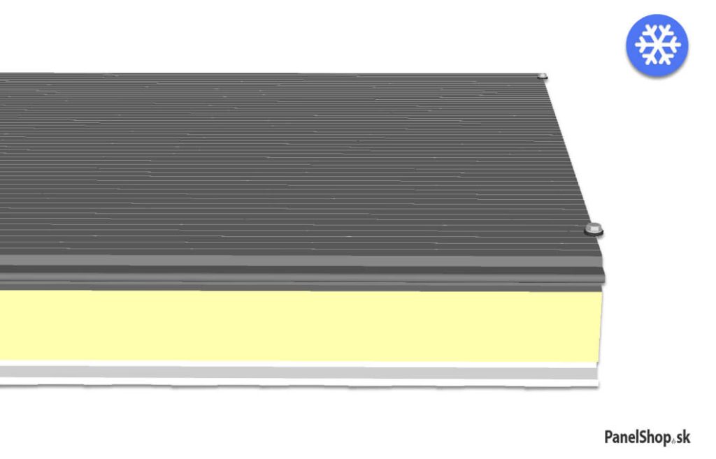 Sandwich wall panel with polyizokyanurate PIR core – freezer
